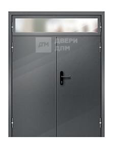 Двупольная противопожарная дверь ДПМ-02 EI-60 глухая с фрамугой